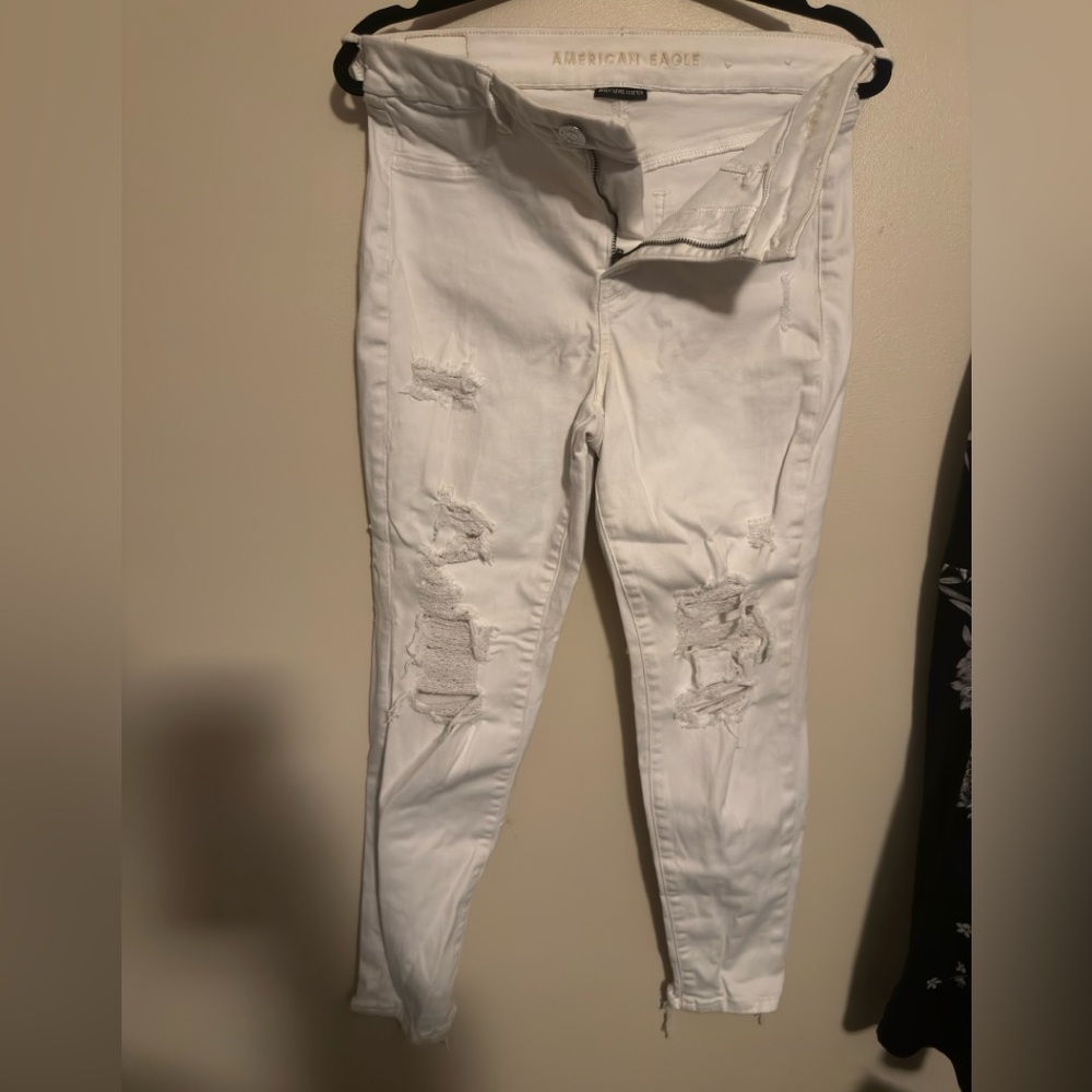American Eagle Outfitters White Stretch Jeans